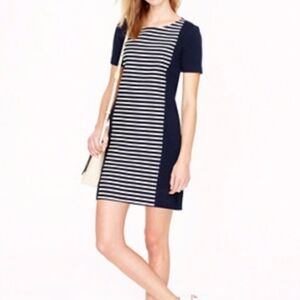 Navy and White Striped Dress